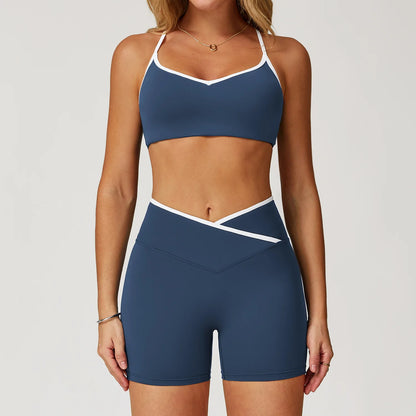 Yoga Set 2 Pieces Workout Clothes Women's Tracksuit Sportswear Gym Clothing High Waist Bell-bottoms Sexy Fitness Bta Sports Suit