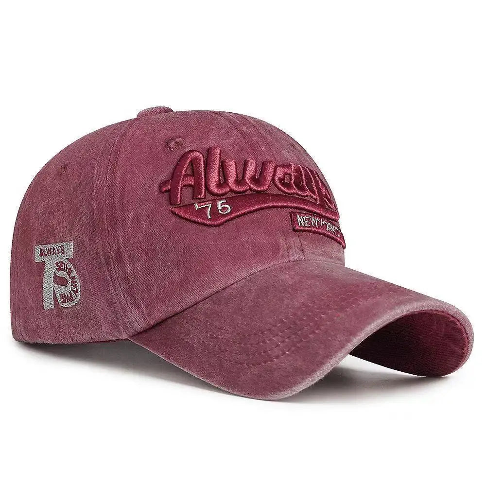 Capa de béisbol bordada para mujeres nuevos primavera verano sólido sólido sunhat retro deporte snapback gorra de hip hop hop gorro de pesca