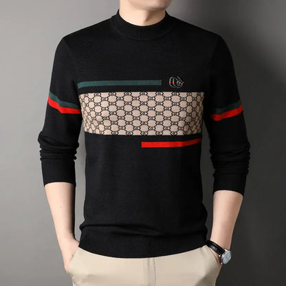 Suéter casual masculino de malha de malha de alta qualidade de primavera outono masculino belo moda de cashmere malha roupas masculinas