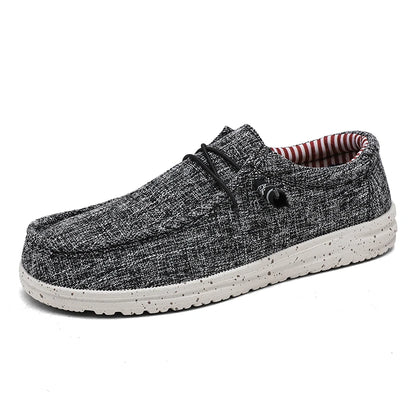 Sommer beige mænds afslappet loafers stor størrelse 47 komfortable flad lærred sko mand båd sko let slip-on drivesko til mænd
