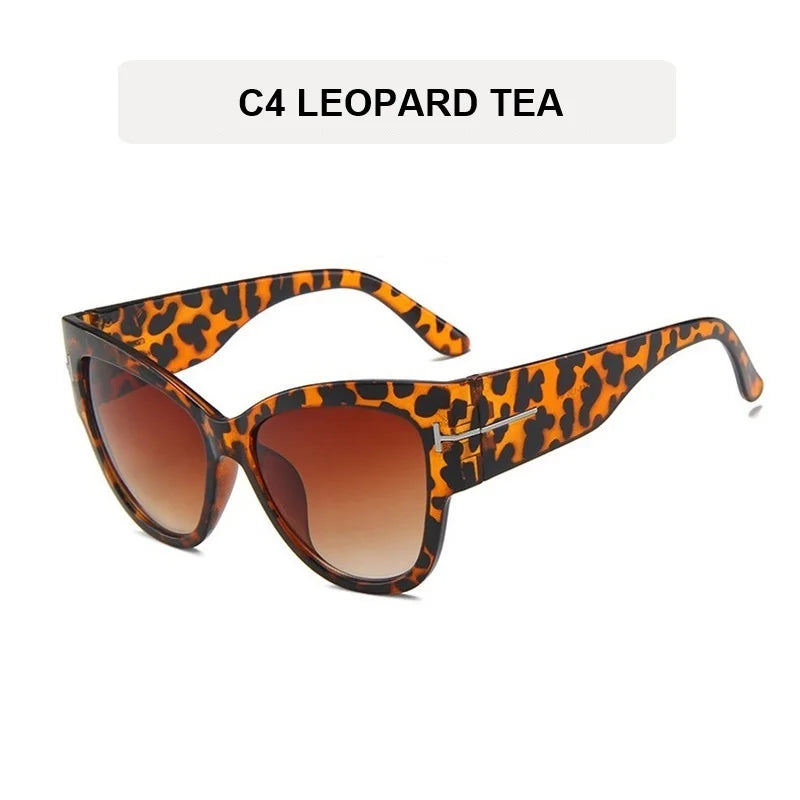 Women Sunglasses  New Fashion Brand Designer Cat Eye Female Gradient Points Sun Glasses Big Oculos Feminino De Sol UV400