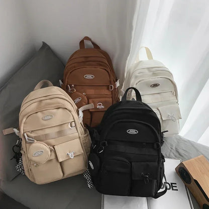2024 New Multi-pocket Women Backpack High Quality Youth Waterproof Backpacks for Teenage Girls Boys Female School Bag Bagpack