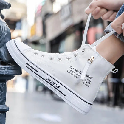 Men Sneakers Men schoenen vulcaniseer canvas schoenen hoge top sportschoenen casual ademende platform schoenen man trainers teniz masculino