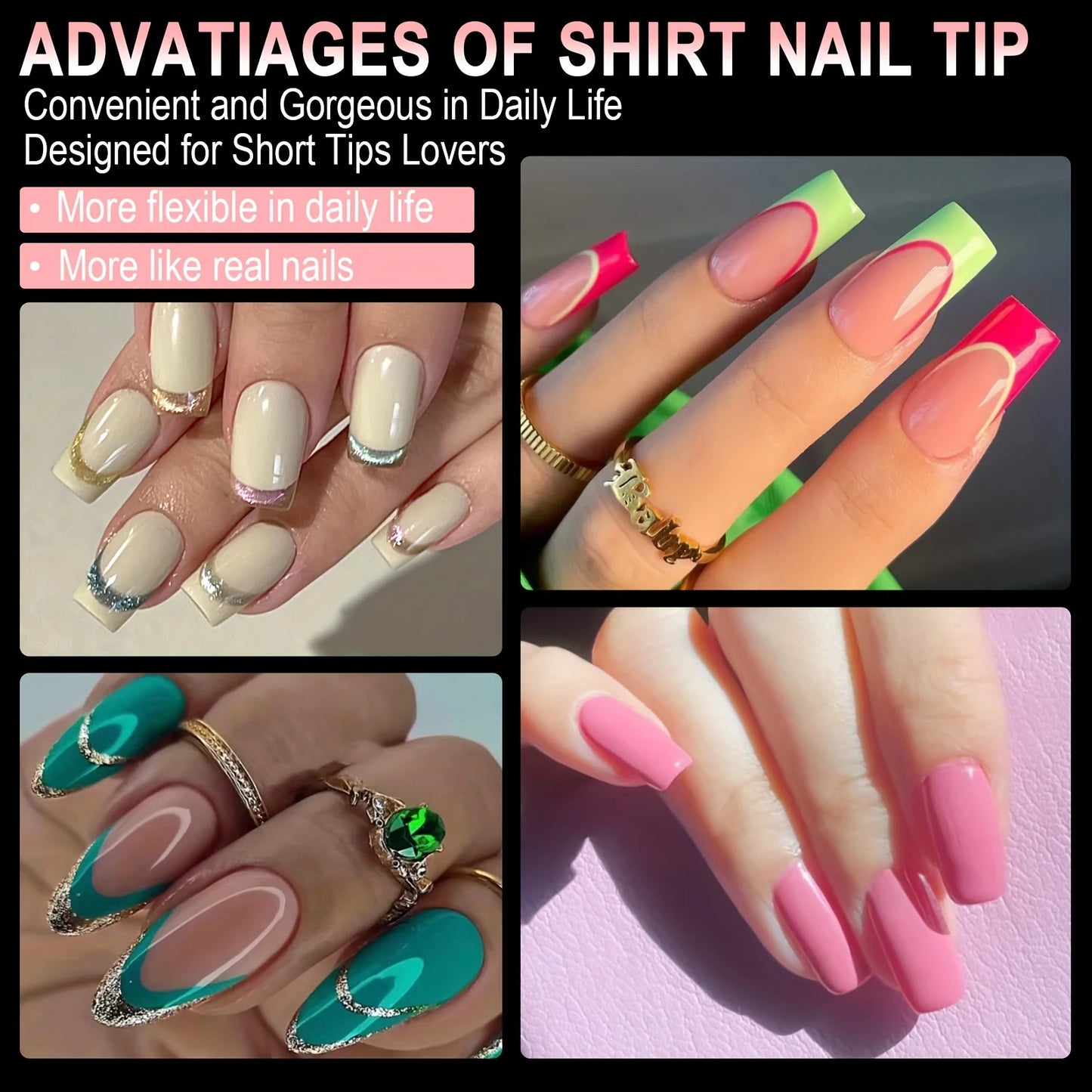 600pcs Gel Nail Tips Half Matte Clear Acrylic Nail Tips False Nail Tips for Nail Extension Manicure Tools for Nail Art Salon