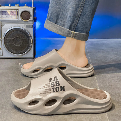 Menn mote massasje tøfler innendørs/utendørs sandaler strand flip flop tykke såle hann lysbilder sommer ikke-skli menn dusj tøfler