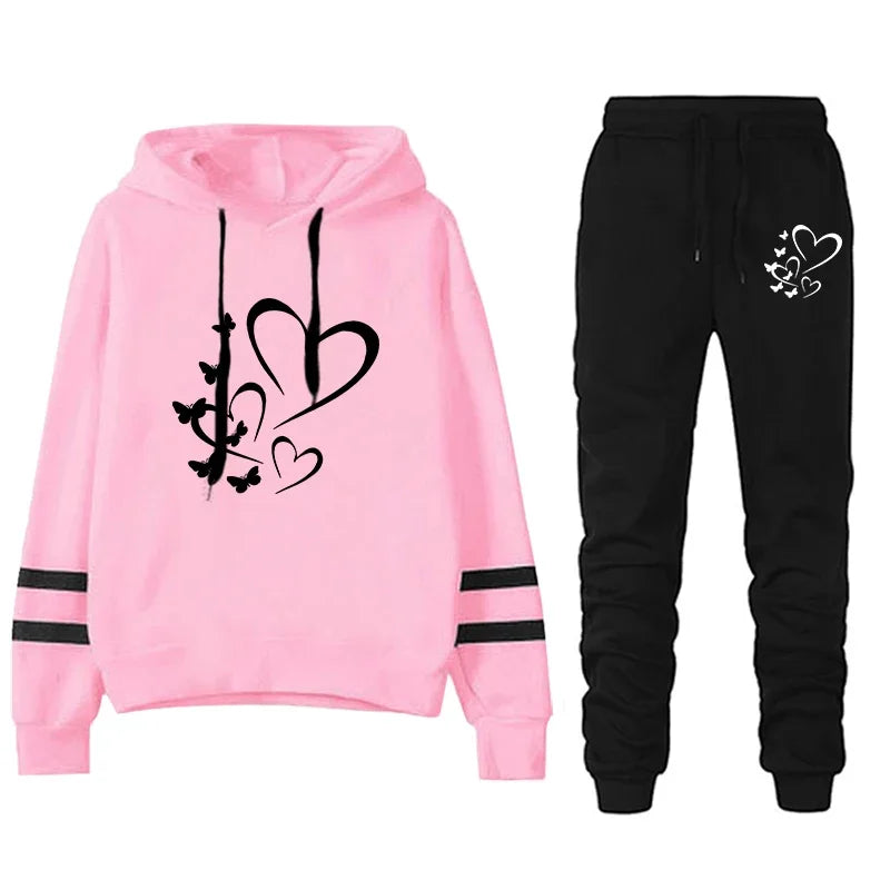 Casual herfst winterkwaliteit comfort joggen vrouwen tracksuit dagelijkse buitenkap kap