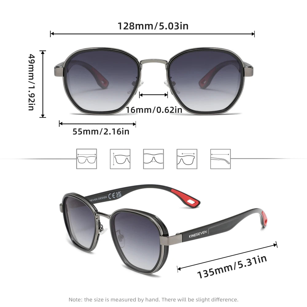KINGSEVEN Fashion Sunglasses Men Polarized Women Eyewear Vintage Style Male Causal Glasses Anti-glare UV400