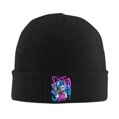 Arcane pleteni šešir za žene muškarci zrna zima šešir akril jinx grafiti hip hop dinja kapica