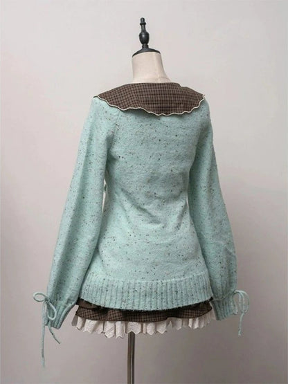 Doce Lolita Cardigans Mulheres Y2K Sweater Hollow Out suéter de bandagem Kawaii Pocket Pocket 2025 Japonês Casual Streetwear Tops JK Tops