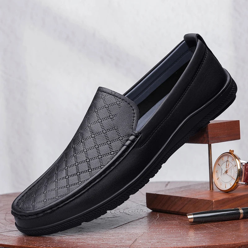 Wysokiej jakości wygodne nowa nowa warstwa na strzępy Business Casual skórzane buty modne mężczyźni oddychający miękki boks