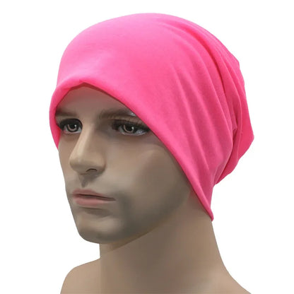 Sombreros de primavera para mujeres Gorro delgado Capa tejida Girl Autumn Cool Candy Color Geanie Hombres Pila de algodón Capa de pila Capa informal