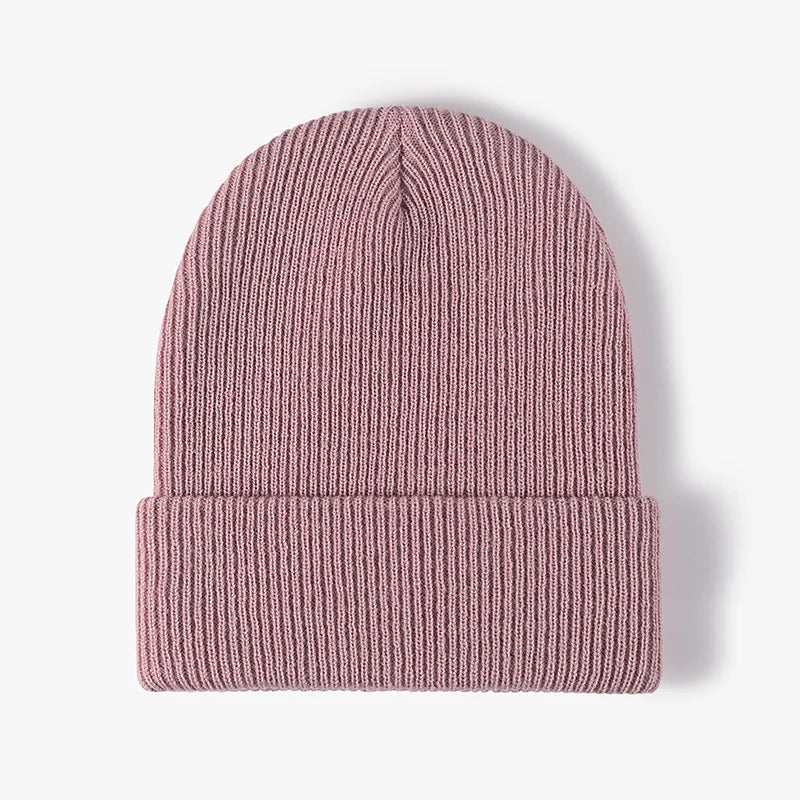 Brand Oohmy Knitted Hats for Men Women, Skullies Caps, Warmer Bonnet, Casual Cap, Monochromatic, Male and Female, Winter, 2024