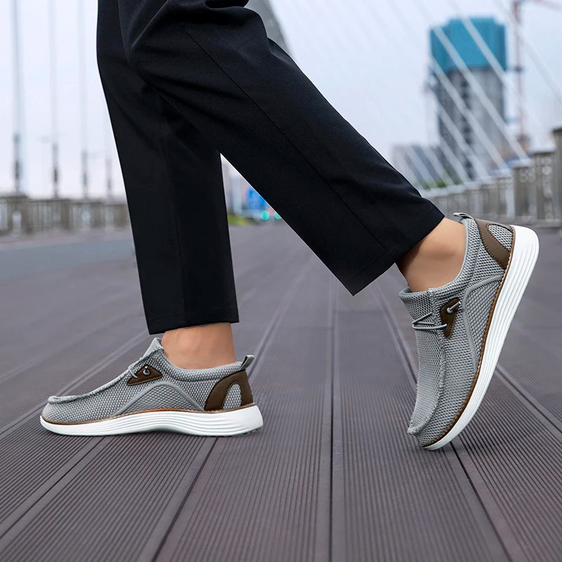Men's Adjustable Lace-Up Loafers Shoes Non-Slip Sole Breathable Upper Comfortable for Walking Jogging Shoes Casual shoes