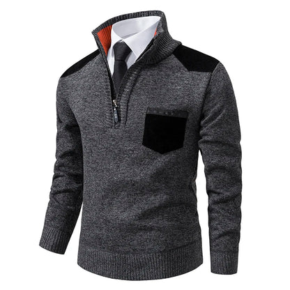 Sweater Sweater Cachemira Camisas gruesas Polos Corea Media Zipe Blusa fría Collar Outumn Invierno Expernor de lujo Paño de lujo