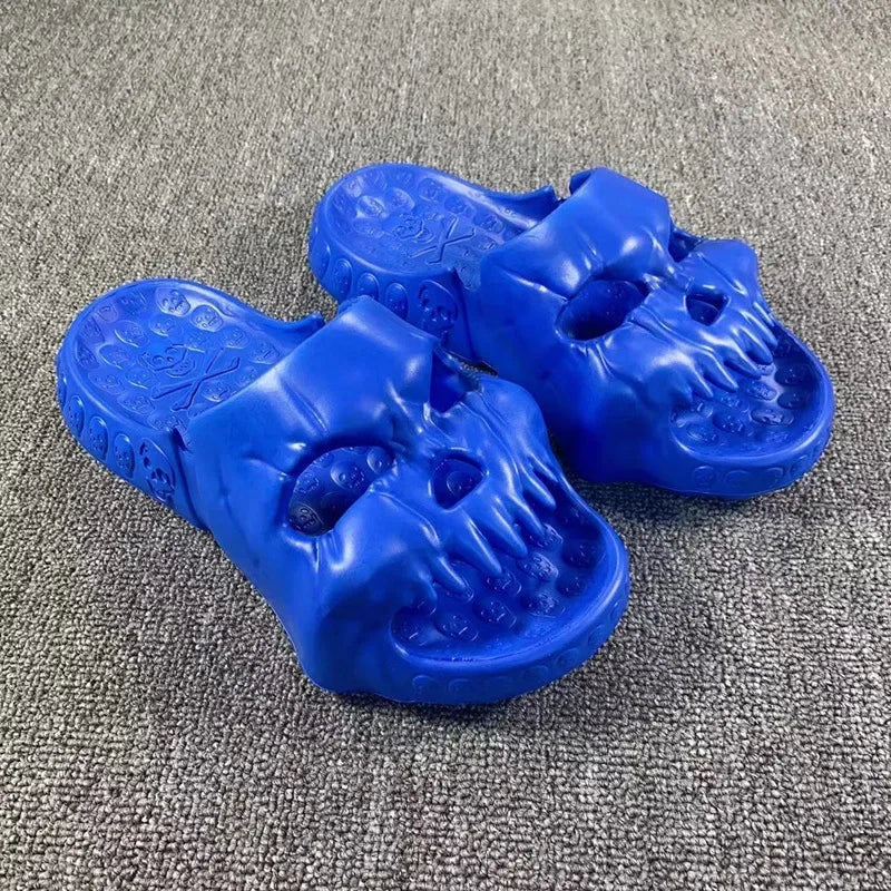 Skull Slipper Demon Y2k Platform Cloud Summer Beach Sandal Slides Flip Flop Men Male Non Slip Indoor Outdoor Soft Shoe Home 2025