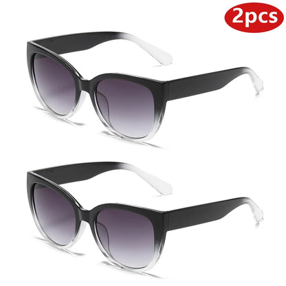 Retro Fashion Cat Cat Ochelari de soare pentru femei Brand Ochelarii de soare Gradient Lens Simple Simple pentru picioare largi Design unisex Cateye nuanțe feminine UV400