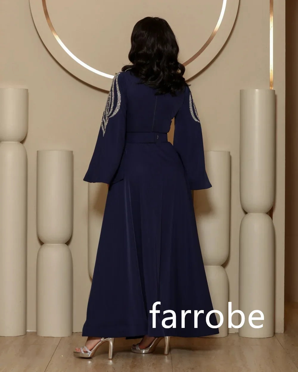 Customized Unisex Jersey Pleat A-line V-neck Midi Dresses Homecoming Dresses Chinese Style Formal Casual Simple Retro Fashion Cl