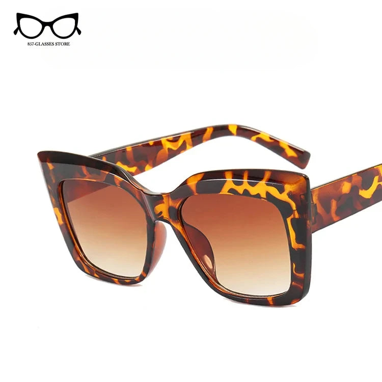 2024 New Vintage Fashion Women Shades Trending Men Gradient Sun Glasses Shades UV400 Glasses Oversized Cat Eye Sunglasses