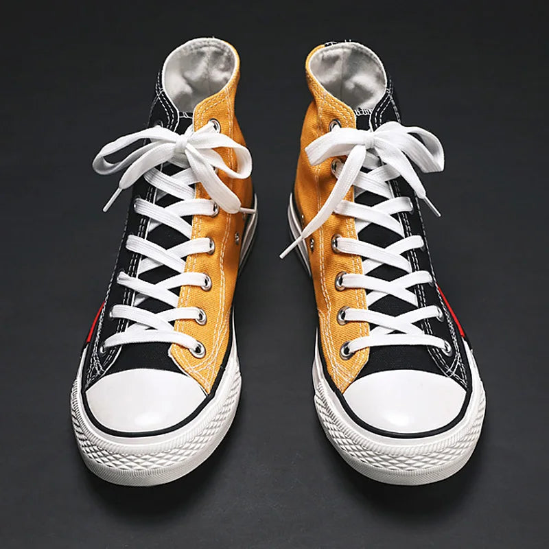 High Top Men's Sport Shoes Summer striga strigaskór hönnuður Tvíhliða espadrilles Vulcan Shoes Lúxus strigaskór