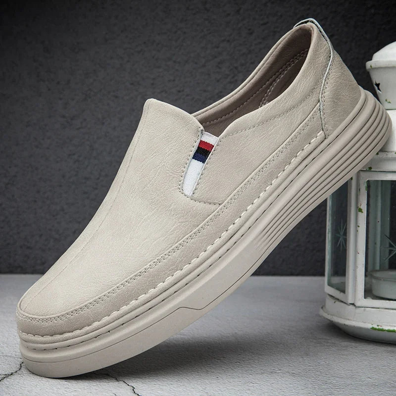Spring Outdoor Oxford Shoes Comfortable Massage Soles Casual Shoes Men's Loafers High Quality Flat Sole Genuine Leather Shoes