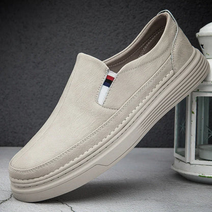 Spring Outdoor Oxford Shoes Comfortable Massage Soles Casual Shoes Men's Loafers High Quality Flat Sole Genuine Leather Shoes