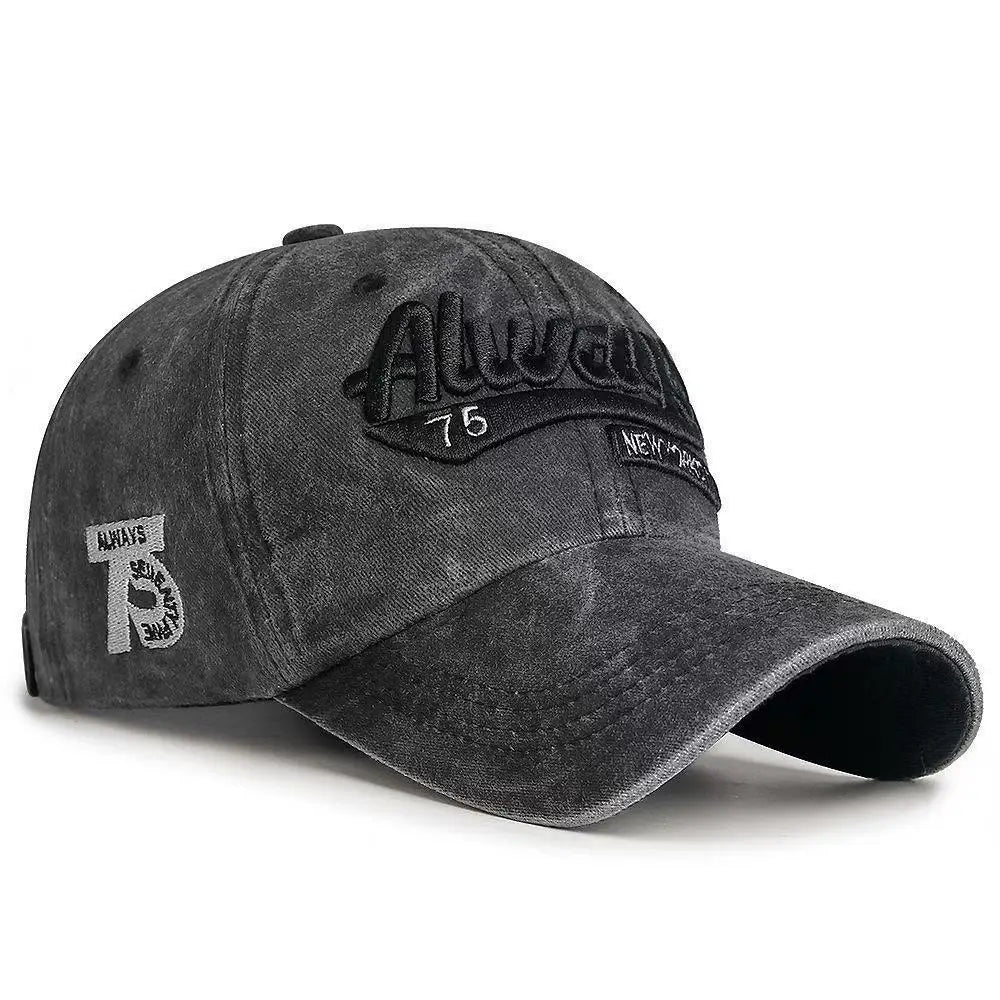 Capa de béisbol bordada para mujeres nuevos primavera verano sólido sólido sunhat retro deporte snapback gorra de hip hop hop gorro de pesca