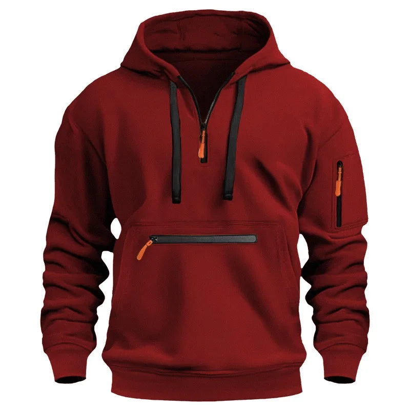 2025 Nýr fjölvasa rennilás fleece hettukyrning fyrir karla og konur plús stærð laus pullover tísku peysur toppur s-xxxl