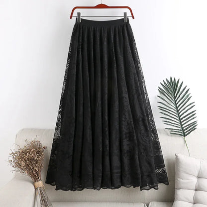 Woman Clothing Casual Elegant Summer Embroidery Streetwear Party Y2k Skirt Fashion Clothes Vintage Long Skirt Ethnic Style