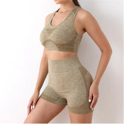 Shoga Shorts Shorts da ginnastica da donna Sport Brasere Allenamento per le donne per le donne Abiti di yoga Fitness Leggings Set di palestra set di yoga senza soluzione di continuità