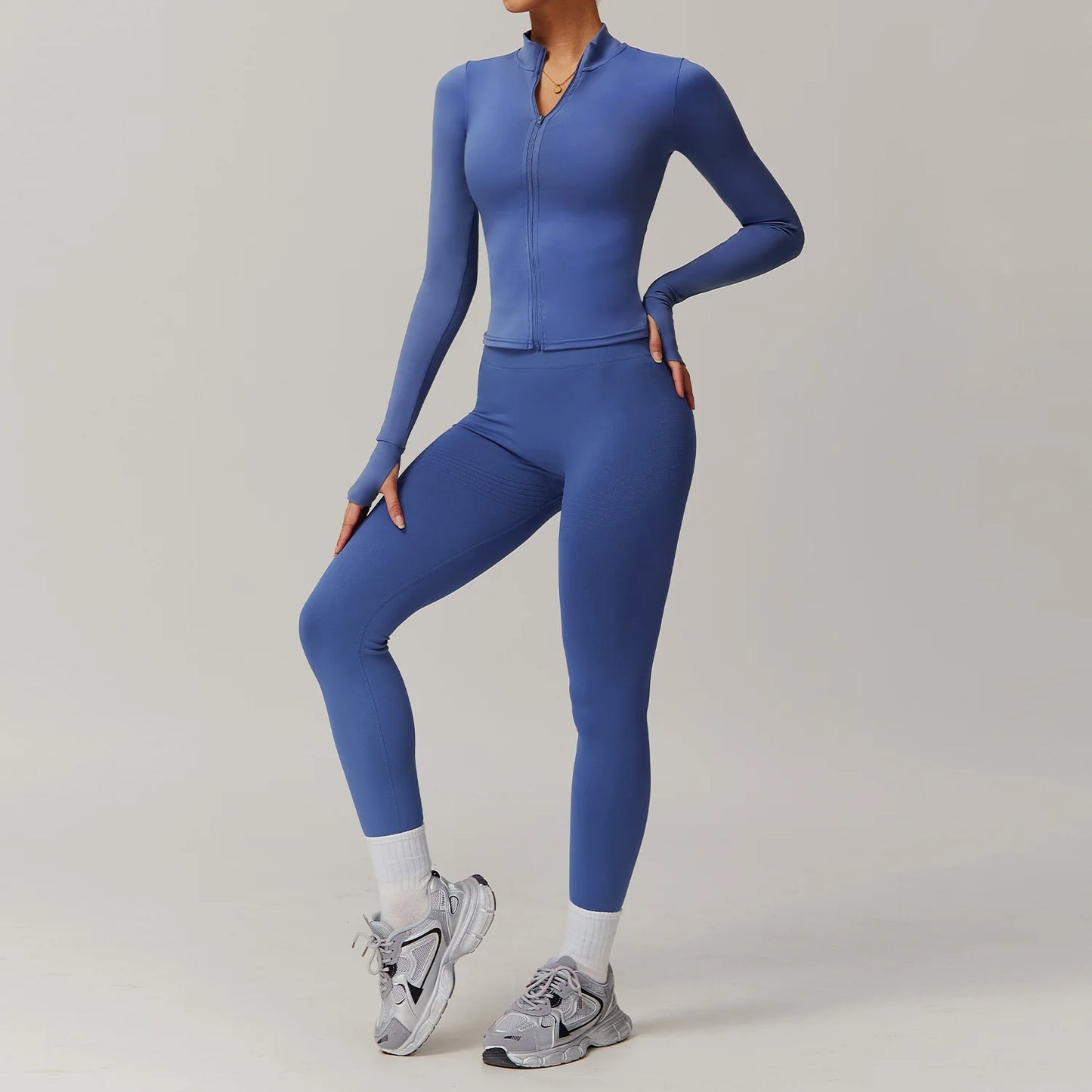 Yoga Set Gym Clothes Sportswear Yoga Suits For Women Fitness Long Sleeved Jacket Tracksuits Sports Bra Gym Set Seamless Leggings