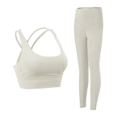 2 Piece Yoga Clothes Women's Tracksuit Athletic Wear Pilates Fitness Suit Gym Workout Push Up Clothes Sports Leggings Suit👖👖