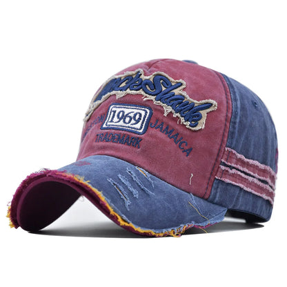 Oprani pamuk iz 1969. vez bejzbolske kape za žene muškarci sportski viziri vintage snapback cap unisex-teen hip hop hat kosti tata šešir