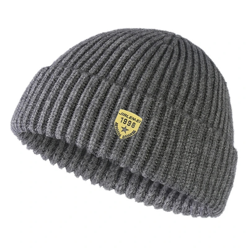 Unisex Street Style Hip Hop Beanies Brimless Melon Cap Cuff  Beanies Hats Women Men Autumn Winter Warm Knitted Bonnet Skullcap
