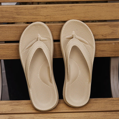Eva Men Flip Flip Sandalias de playa duraderas Interiores al aire libre Anti-Slip Pareja Slippers cómodas sandalias planas casuales