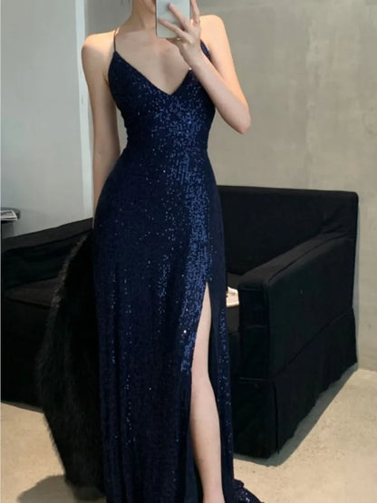 Femei fără spate sexy despărțit midi rochie de vară spaghetti curea subțire de seară slim rochii de naștere rochii de naștere feminin robe lungi