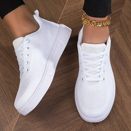2025 tênis pretos feminino malha casual cidadã esporte sapatos planos meninas respiráveis tênis grossos brancos tenis feminino