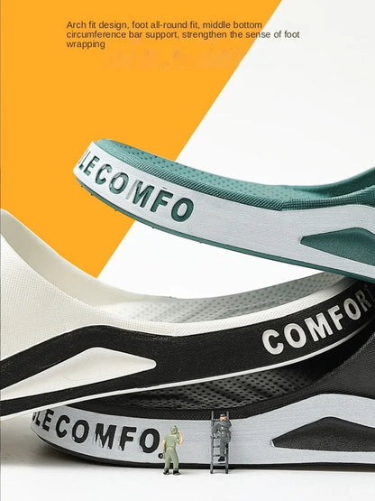House Men Slippers Letter PVC FLIP FLIP SOFT SOL