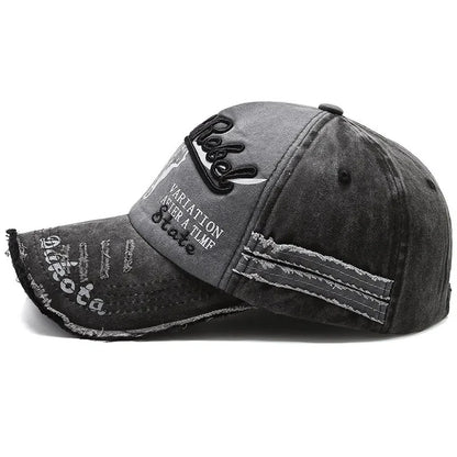 Cargador de algodón de algodón unisex letra bordado de béisbol gaca de béisbol patrón de cabeza de vaca