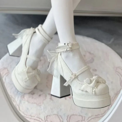 Plataforma del club nocturno Mujeres Lolita Pombs Fashion Shallow High Heel Zapatos 2025 String Autumn Ladies Outdoor Stripper Zapatos