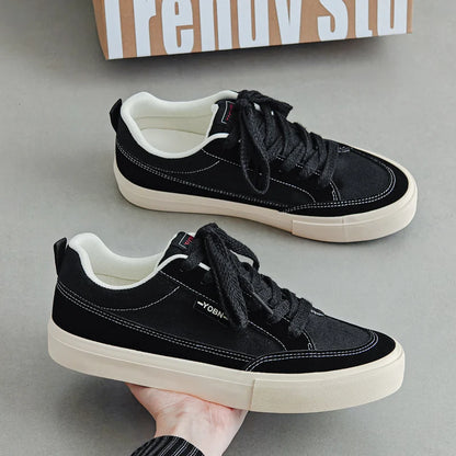 New Fashion Trend Comfortable Men's Canvas Shoes Breathable Soft Non-slip Wear-resistant Flat Shoes Outdoor Casual Shoes