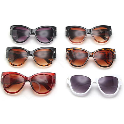 Women Sunglasses  New Fashion Brand Designer Cat Eye Female Gradient Points Sun Glasses Big Oculos Feminino De Sol UV400