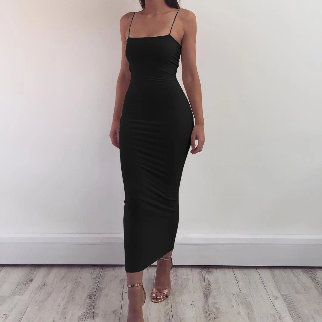 JZ461 Nuovo abito da donna estivo lungo abiti imbracati club abito da stense sexy