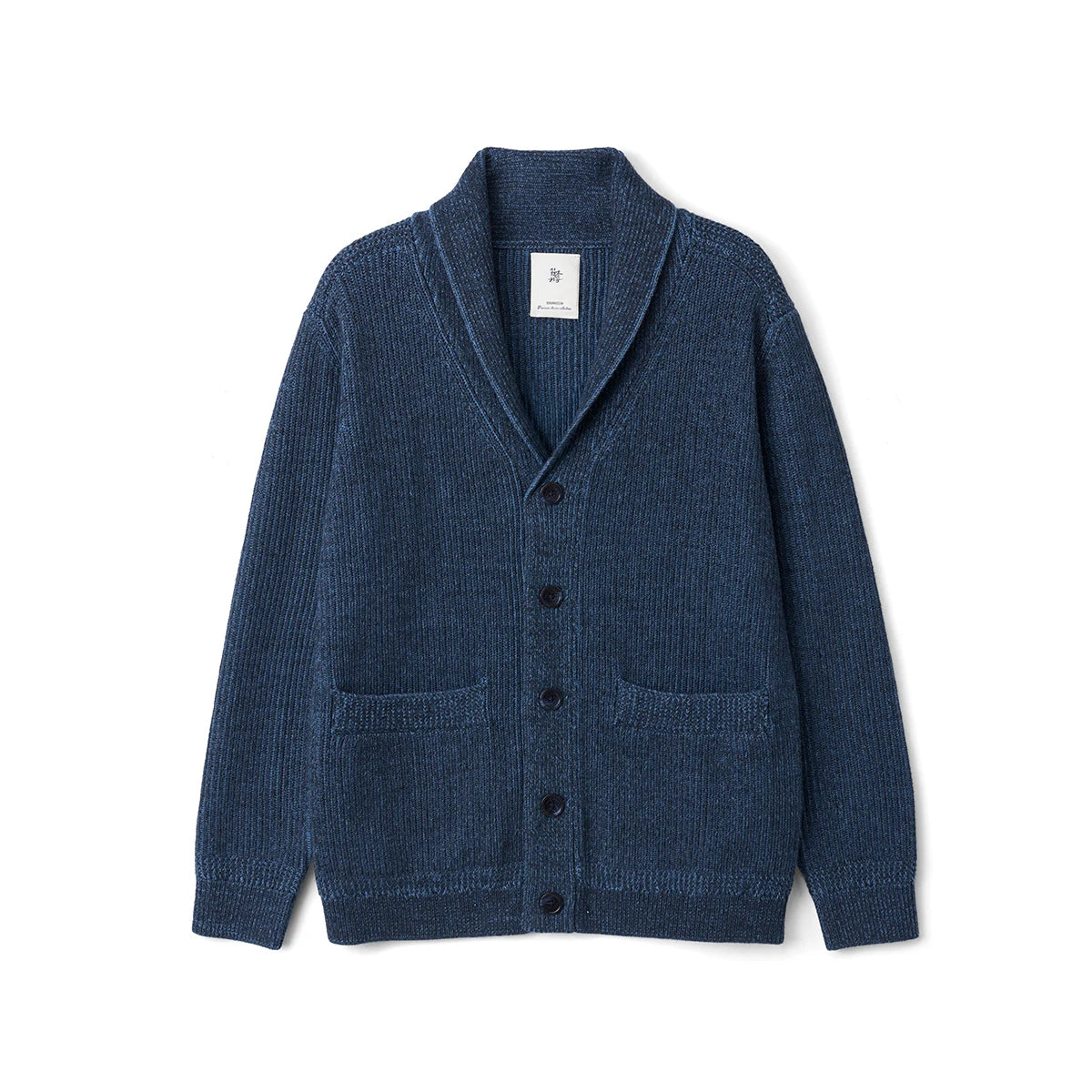 Simwood High Standard Autumn nieuw aankomsten SHAWL COLLAR CARDIGAN MANNEN 7 GAAGE VINTAGE SWEATER JAAKTEN KNITTWEAR