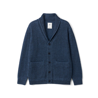Simwood High Standard Autumn nieuw aankomsten SHAWL COLLAR CARDIGAN MANNEN 7 GAAGE VINTAGE SWEATER JAAKTEN KNITTWEAR