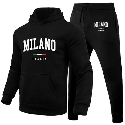 Muška luksuzna kapuljača Set Milano Print Twichirt Tweatpant za muške kapuljače vrhovi jogginging hlače odijelo casual tracksuit u ulici