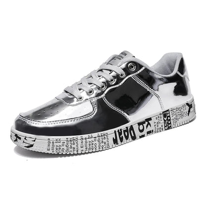 Noi adidași din aur pantofi de cuplu de lux casual sclipici de sclipici bărbați hip-hop streetwear skateboard pantofi bărbați designer de încălțăminte de design