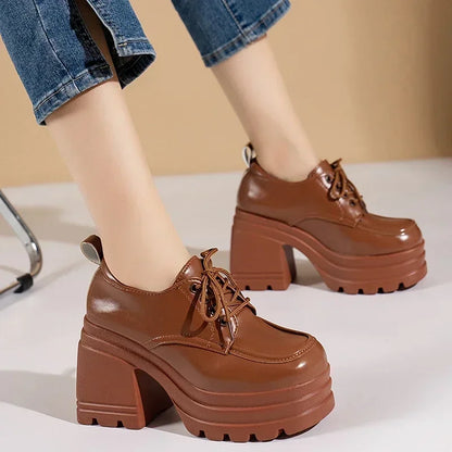 Zapatos Lolita para mujeres Mary Jane Nuevo mocasador Estudiantes de niñas Jk Talones altos zapatos de plataforma Cosplay zapatos femeninos