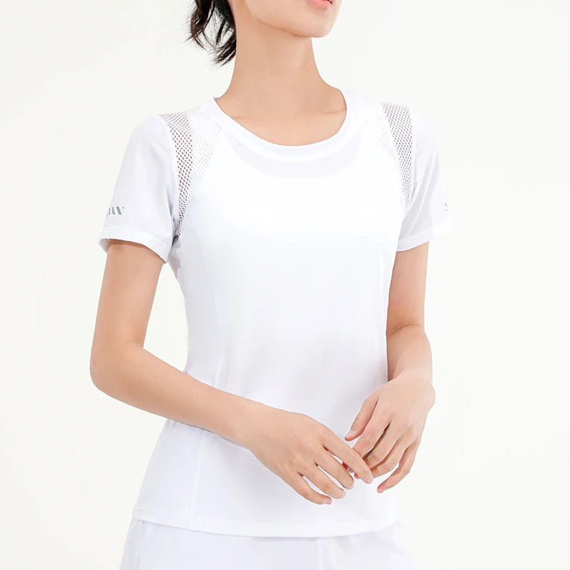 Yoga T-Shirts Women Short Sleeve Quick Dry Breathable Workout Running Sportswear Tees Fitness Gym Clothing Camiseta Mujer