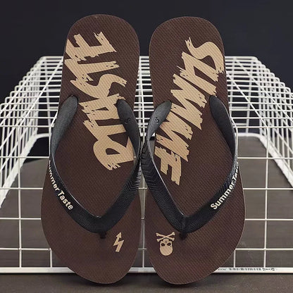 كلاسيك رجل Flip Flops Summer Summer Slims Slides Slippers Slippers Boys Beach Flats Fery Leisure Standals Chanclas de Hombre