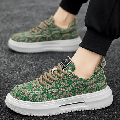Lenkkarit miehet Uudet muotijäljet Miesten foorum Canvas Shoes Low Top Design Rale Leafers litteä vulkanoidut kengät miehet jalkineet